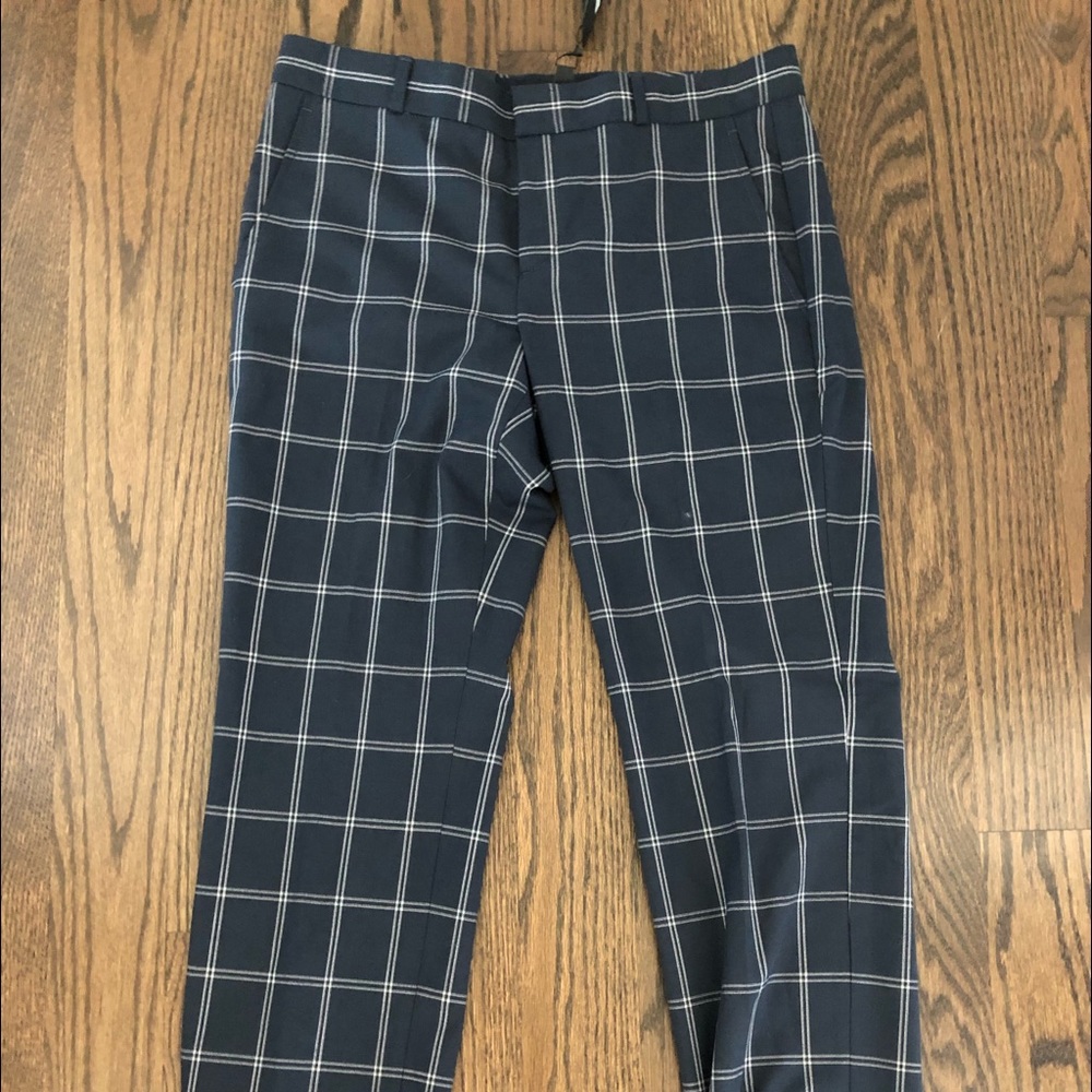 full length banana republic plaid pants